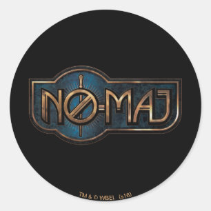 Gold & Marble NO-MAJ™-badge Ronde Sticker