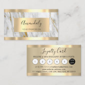 Gold Marble omhuld 6 Punches 50% korting Visitekaartje (Voorkant / Achterkant)