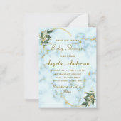 Gold Marble QR Code bébé garçon douche Invitation (Devant)