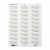 Gold Marble Script De toekomst Mr en Mrs Etiket (Full Sheet)