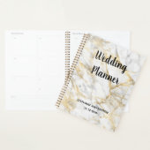 Gold Marble Trendy Personalized Wedding Planner (Display)
