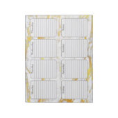 Gold Marble Weekly Planner 40 pagina's Notitieblok (Gedraaid)