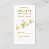 Gold Mariage Place Paramètre Carte Papillons Desig (Dos)