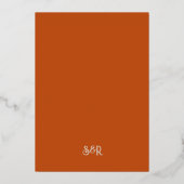 Gold Marigold Faire-part de mariage indien (Verso)