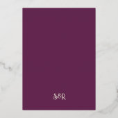 Gold Marigold Faire-part de mariage indien (Verso)