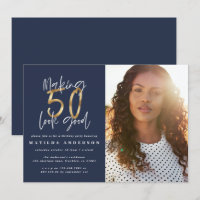 Gold marine blue 50 ziet er goed uit op een foto-v