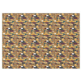 Gold Maroon Wine Pattern Tafelkleed (Voorkant (Horizontaal))