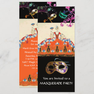 GOLD MASKS ORANJE LADY MASQUERADE PARTY Program Kaart