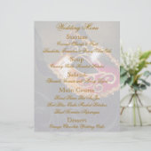 Gold Masquerade Ball Wedding Menu Flyer (Staand voorkant)