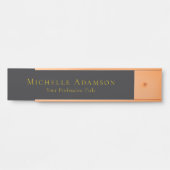 Gold & Matte Black Professional Plain Modern Deurbordje (Voorkant)
