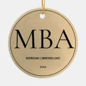 Gold MBA Afstuderen Ceramic Ornament (Voorkant)
