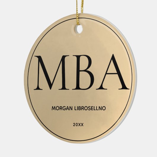 Gold MBA Afstuderen Ceramic Ornament (Links)
