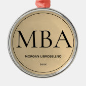 Gold MBA-Afstuderen Metalen Ornament (Voorkant)