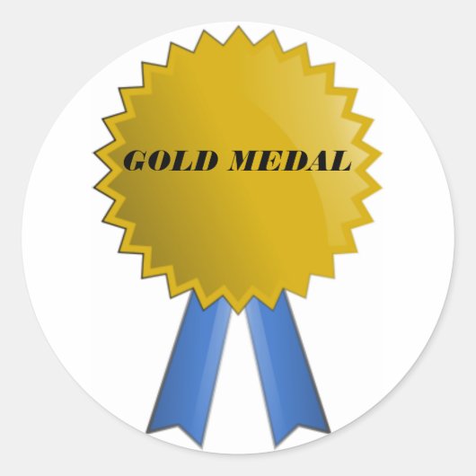 GOLD MEDAL RONDE STICKER (Voorkant)
