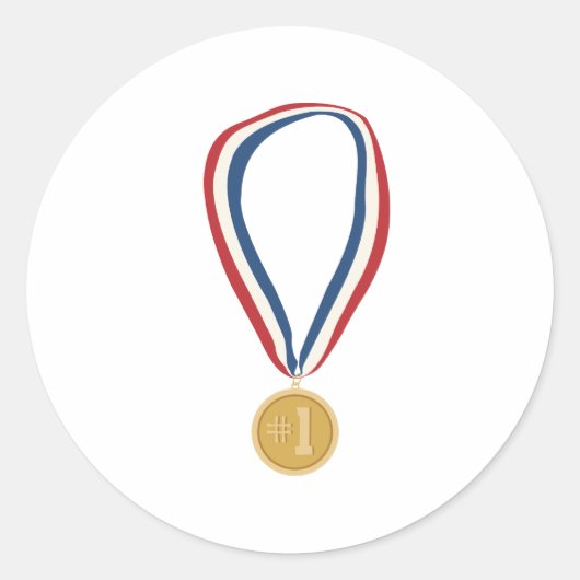 Gold Medal Ronde Sticker (Voorkant)