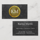 Gold Medalion II | Deluxe, leisteen Visitekaartje (Voorkant / Achterkant)