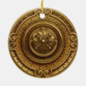Gold Medallion Keramisch Ornament (Achterkant)