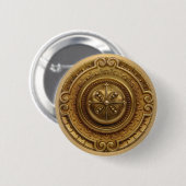 Gold Medallion Ronde Button 5,7 Cm (Voorkant /achterkant)