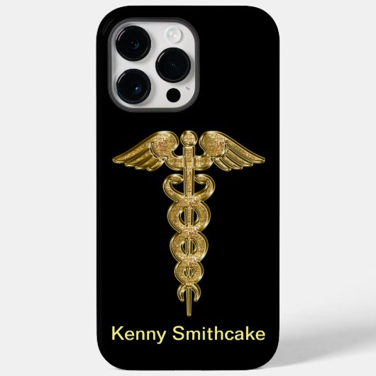 Gold medical alert badge Case-Mate iPhone case (Achterkant)