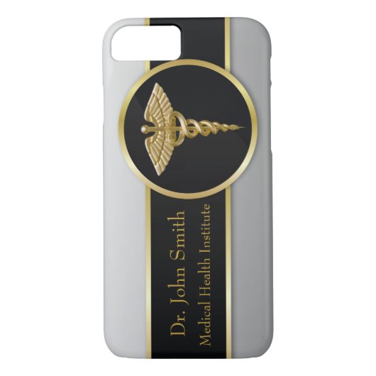 Gold Medical Caduceus - iPhone Case (Achterkant)