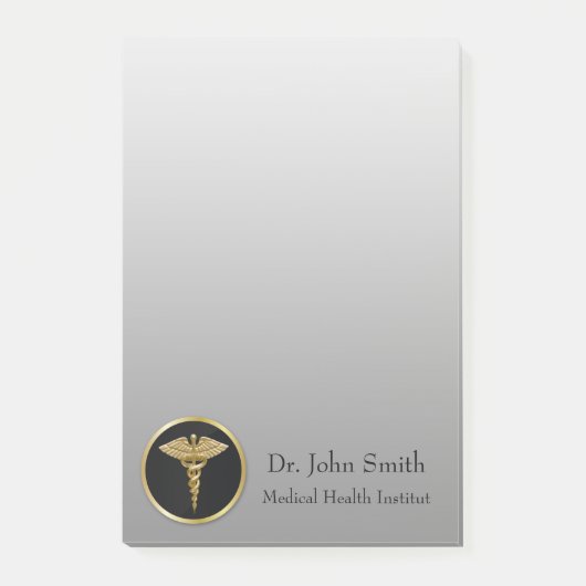 Gold Medical Caduceus - Post-it® notes (Voorkant)