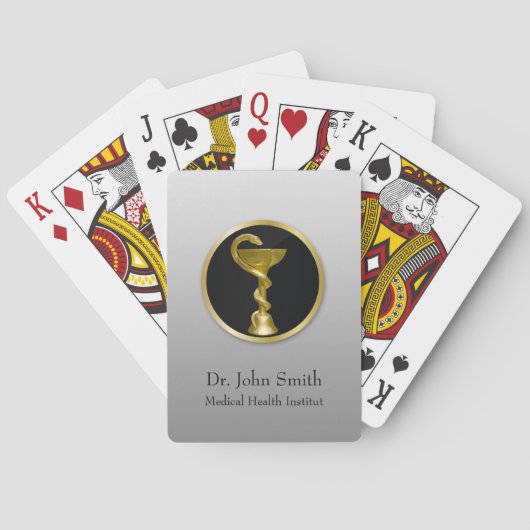 Gold Medical Hygieia Bowl Professional Pokerkaarten (Achterkant)