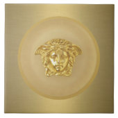 Gold Medusa Medallion Tegeltje (Voorkant)