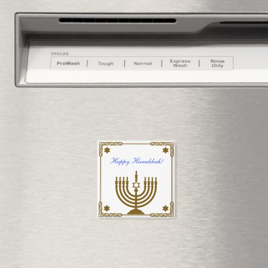 Gold Menorah Magneet (Insitu (Vaatwasser))
