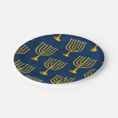 Gold Menorah Pattern Hanukkah Papieren Bordje (Gekanteld)