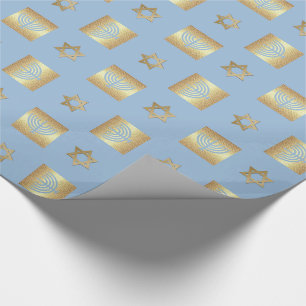 Gold Menorah & Star van David Jewish Feestdagen Cadeaupapier