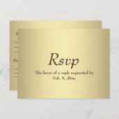 Gold Menu RSVP (Voorkant / Achterkant)