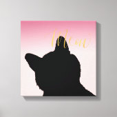 Gold Meow Kat Canvas Afdruk (Voorkant)