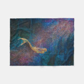 "Gold Mermaid" Fleece Deken (Voorkant (Horizontaal))