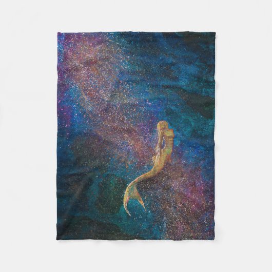 "Gold Mermaid" Fleece Deken (Voorkant)