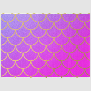 Gold Mermaid Scales Roze Paarse Glitter Tissuepapier