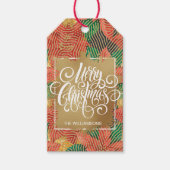 Gold Merry Black White Stripes Gift Labels Cadeaulabel (Voorkant)