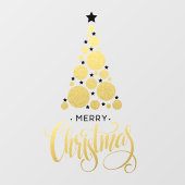 Gold Merry kerstboom Stars Holiday Raamsticker (Vel)