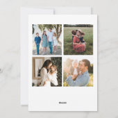 Gold Merry Kerstmis 5 fotocollage Feestdagenkaart (Achterkant)