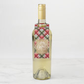 Gold Merry Kerstmis op Label met geplakt flesje (Op fles)