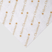 Gold Merry-kerstpapier met drukkerij Tissuepapier (Detail)