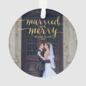 GOLD MERRY & MARRIED | FOTO HOLIDAY ORNAMENT (achterkant)