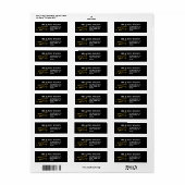 Gold Merry & Married Holiday Return Adres Label (Full Sheet)
