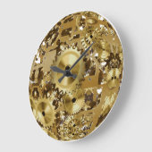 Gold Metal Steampunk Wall klok (Hoek)