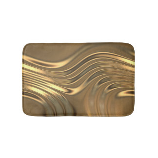 Gold Metal Swirling Design Badmat