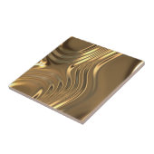 Gold Metal Swirling Design Tegeltje (Zijkant)