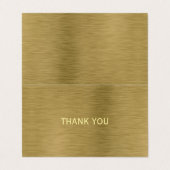 Gold Metal Texture Logo/Afbeelding Hartelijk dank Visitekaartjes (Buitenkant ongevouwen)