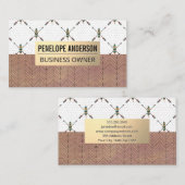 Gold Metal | Ventilator Bohemian Pattern Visitekaartje (Voorkant / Achterkant)