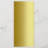 Gold Metal Wedding Buffet Menu (Achterkant)