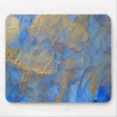 Gold Metallic Abstract op blauw Muismat (Voorkant)