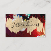 Gold Metallic Art geborgen Visitekaartje (Voorkant)